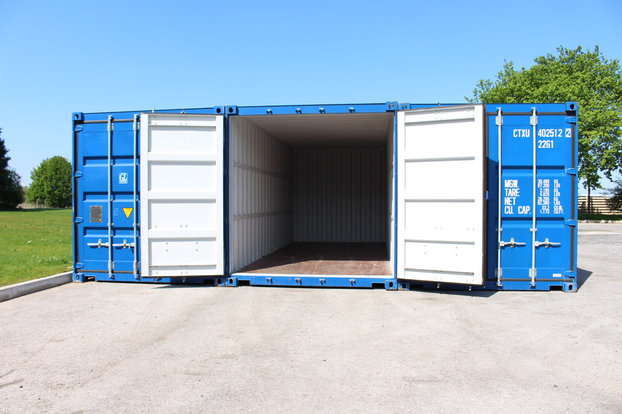 blue storage container