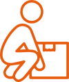 man carry a box icon